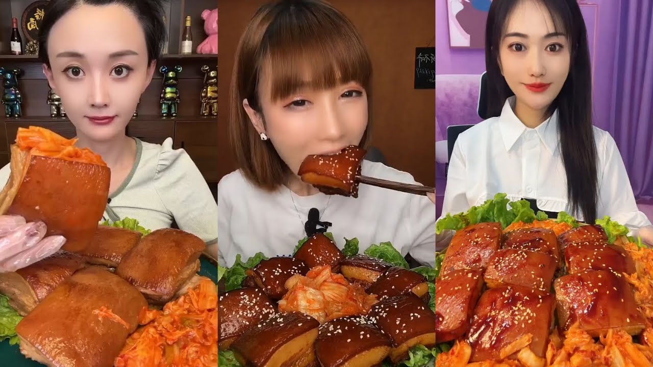 Breaid Pork Belly With Kimchi Eating Mukbang Pork Belly Asmr Eating Sounds Chinese Food