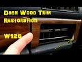 Mercedes 300SD W126 - Wood Trim Restoration - Dash Right Corner