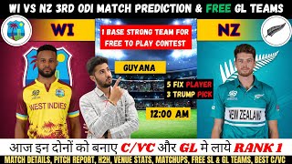 WI vs NZ Fantasy Team Prediction, WI vs NZ Dream11,West Indies vs New Zealand 3rd ODI Match Analysis screenshot 1
