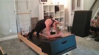 Knee Stretch on the Reformer - variation with a Box