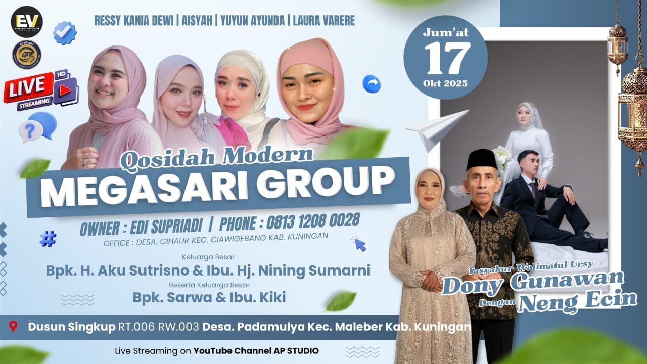 🔴LIVE SIANG QASIDAH MODERN "MEGASARI GROUP" || PERNIKAHAN "DONY & ECIN" || DS. PADAMULYA - MALEBER