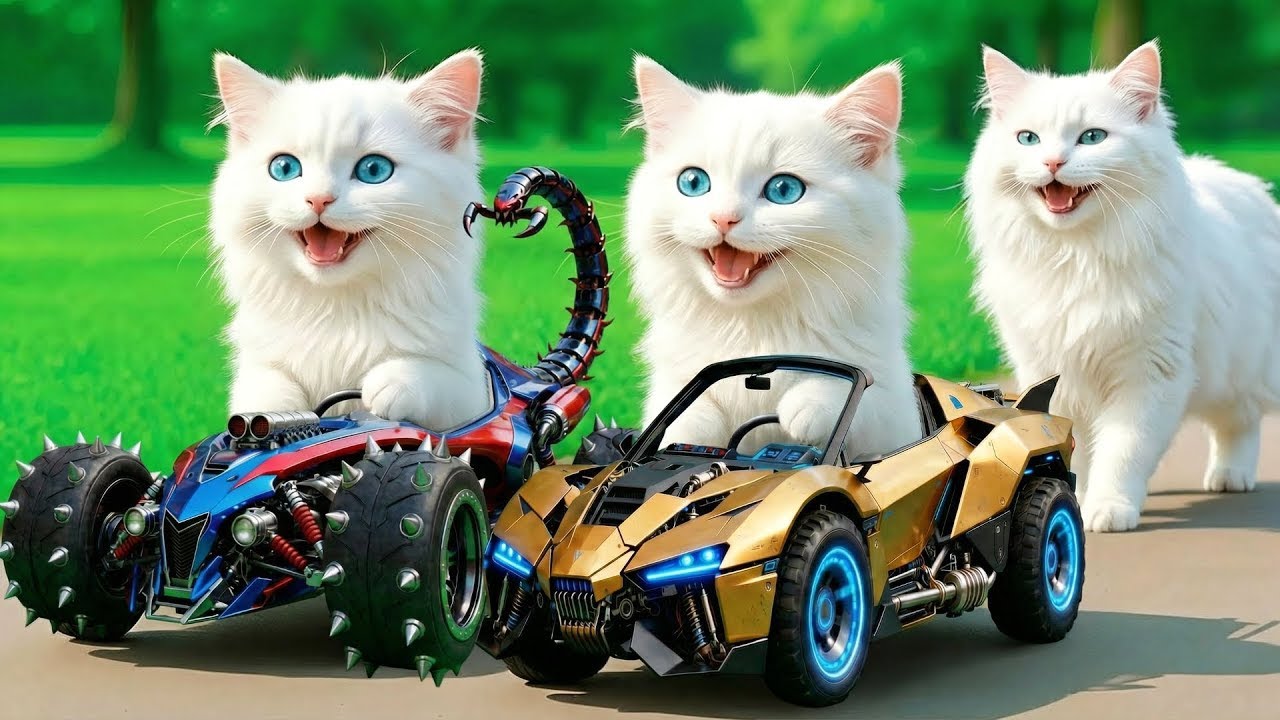 Mama Cat Trims Fur on the Farm and Makes Tiger Hat For Kittens At Home🐾🎩🐯