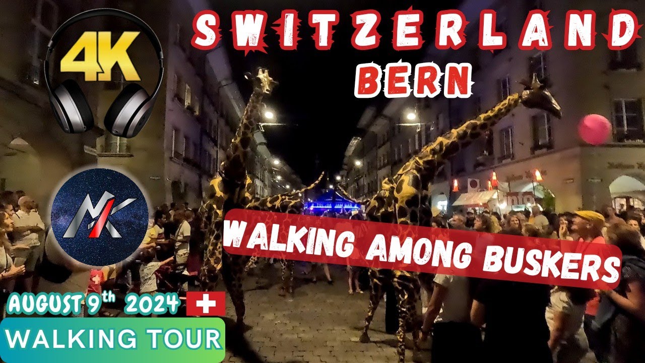 🌐 BERN's UNESCO Old TOWN After DARK 🇨🇭 (Switzerland, August 2024) 🚶 [Walking Tours]