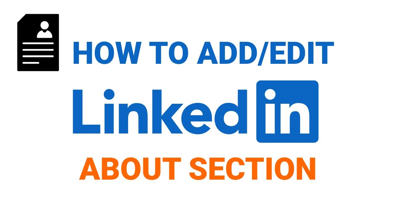 How to Add & Edit Your LinkedIn About Section - Quick Fix - YouTube