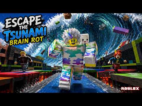 ESCAPE THE TSUNAMI BRAINROT!!! (Roblox Adventure)
