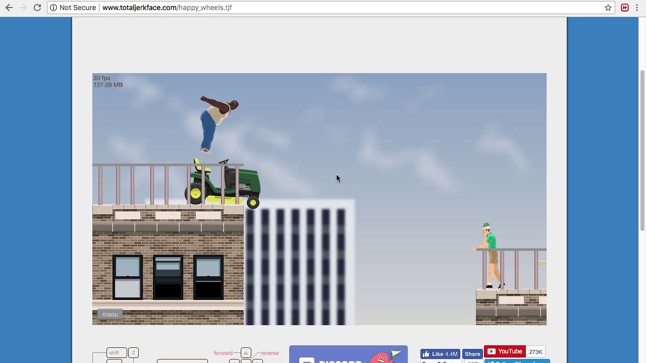happy wheels balcony terror part 2 - YouTube
