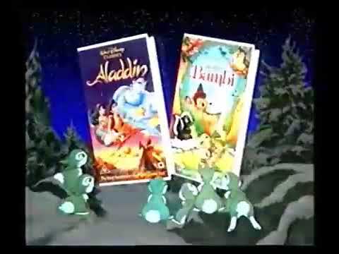 Bambi And Aladdin UK VHS Christmas Advert 1994 