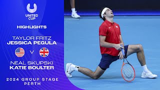 Fritz/Pegula v Skupski/Boulter Highlights | United Cup 2024 Group C