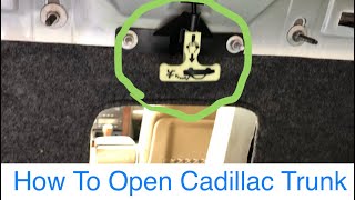 How To Open Your Trunk Without Key or Power Cadillac