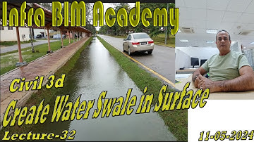 Lecture-32 Create Water Swale in Surface Infra Bim Academy
