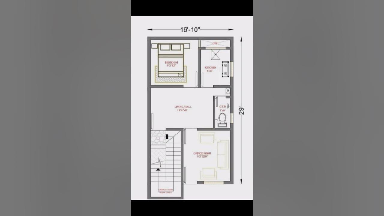 16-29-house-plan-16feet-by-29feet-ghar-ka-naksha-16by29-floor-plan-youtube