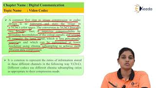 Video CODEC | Digital Communication | TV and Video Engineering