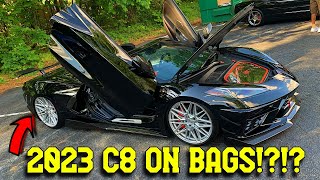 C8 Corvette on BAGS!! Crazy Setup and Vertical Doors Everywhere!! *MUST SEE* by JamesAtkinsTv 3,512 views 11 months ago 9 minutes, 13 seconds