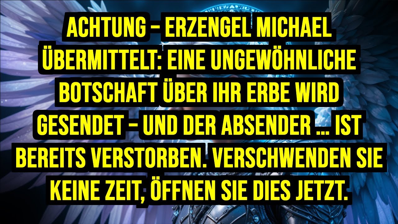 🚨 ACHTUNG – ERZENGEL MICHAEL ÜBERMITTELT: EINE UNGEWÖHNLICHE BOTSCHAFT ÜBER IHR ERBE WIRD...
