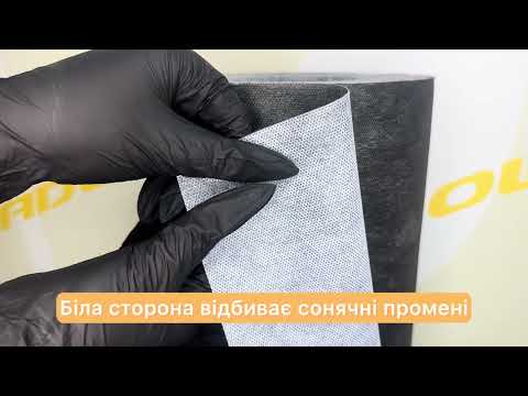 Агроволокно 50 г/м², 1.07×100 м черно-белое с перфорацией Shadow 2 отверстия, видео 1