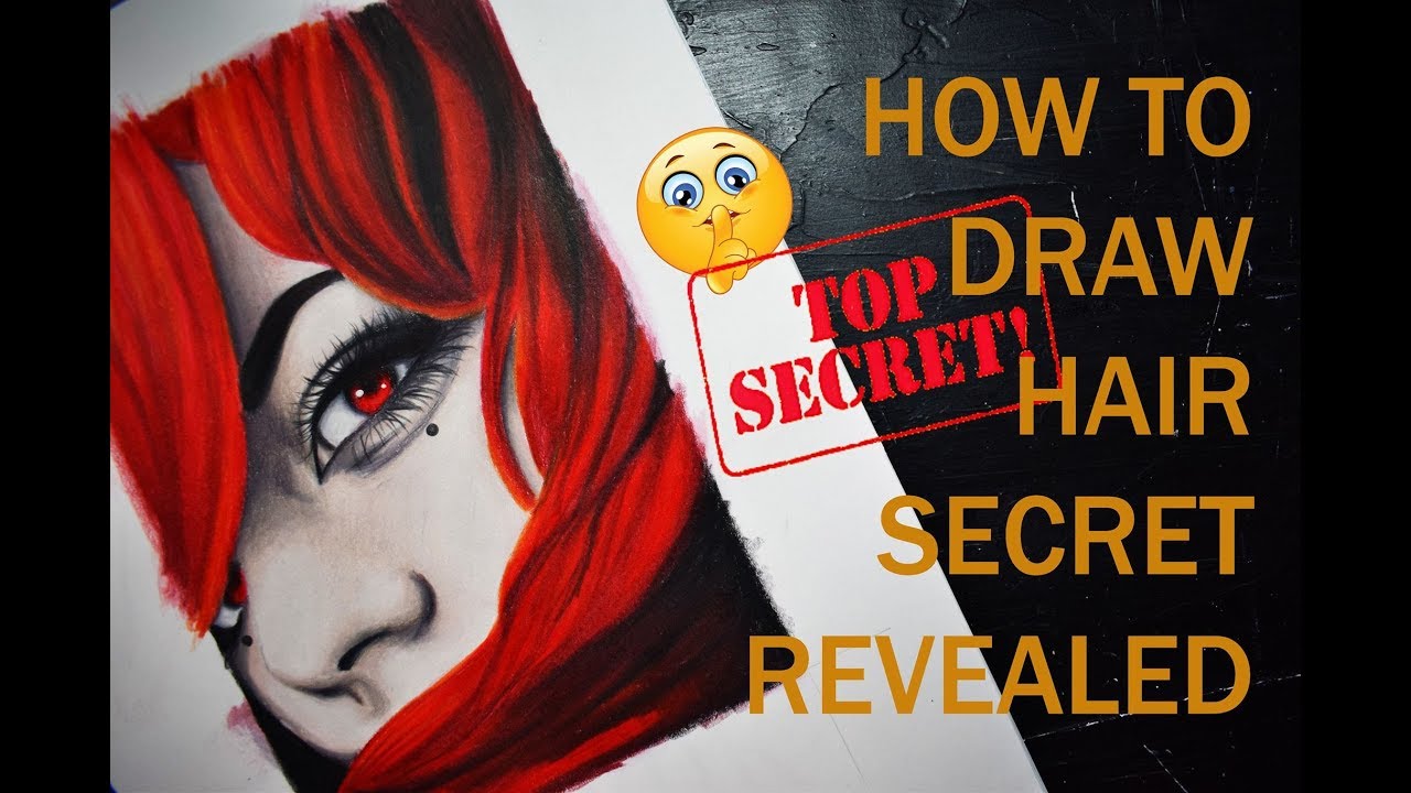 How to draw hair Colored pencil tutorial YouTube
