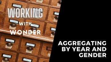 Working with WONDER  --  Aggregating by Year and Gender