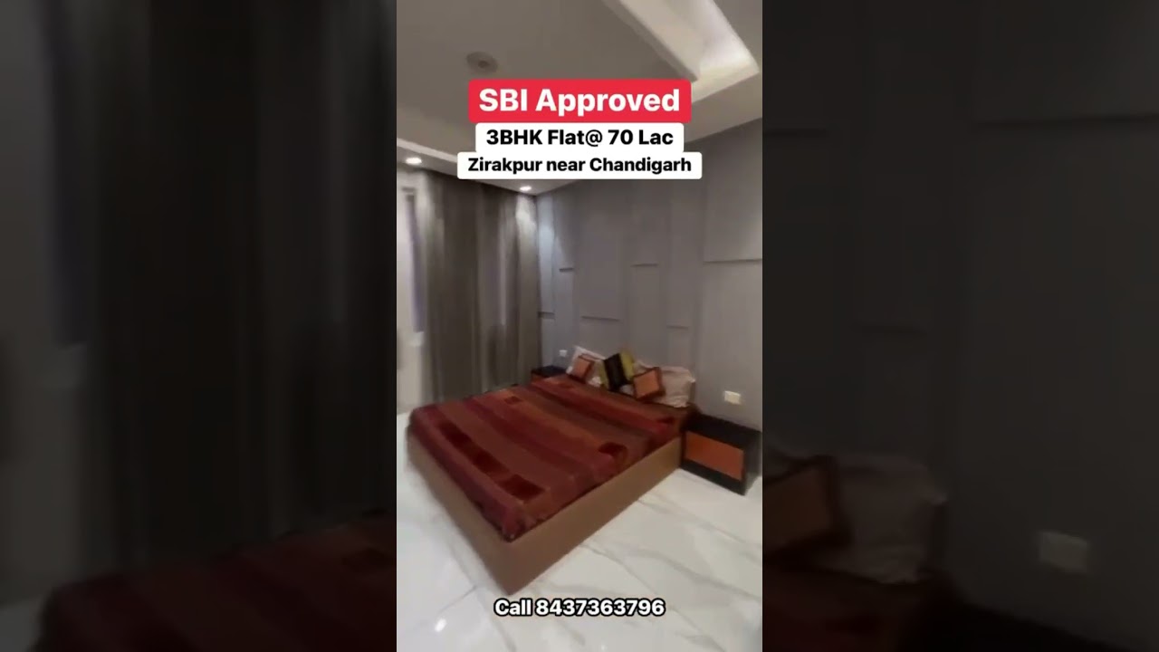 SBI BANK APPROVED 3BHK Flats Ready To Move Zirakpur Near Chandigarh More 084373 63796