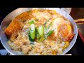 カツザクザク！丼もの専門店の熟練職人による鮮やかな連続カツ丼！Japanese katsudon｜돈까스