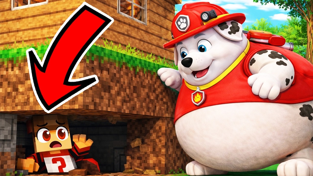 😱Я СПРЯТАЛСЯ под ДОМОМ ОТ ТОЛСТОГО МАРШАЛА в МАЙНКРАФТЕ