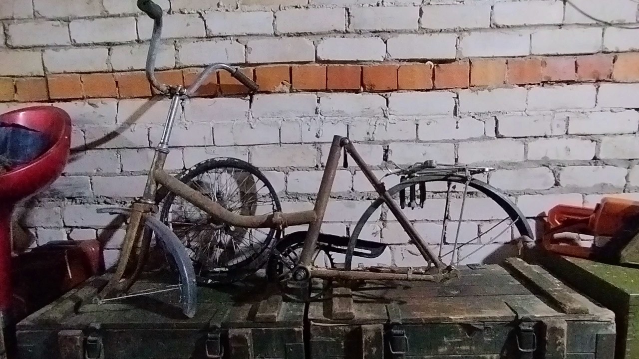 Велосипед с приводом на колесо коляски #1 без привода на колесо коляски