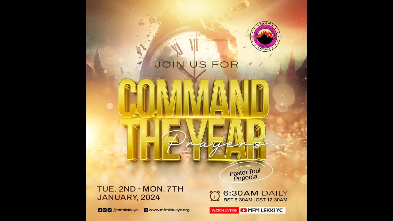 Command The Year 2024 Prayers | Pastor Tobi Popoola | DAY 3 | January ...