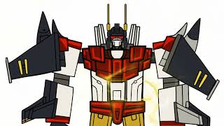 Animating Transformers G1 Aerialbots Combine Into Superion Transformers Animation