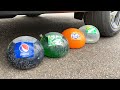 Experiment Car vs CocaCola, Pepsi Fanta, Mirinda Balloons | Crushing Crunchy &amp; Soft Things by Car