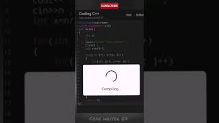 c++pattern program tutorial |#shorts #youtubeshorts #coding #codewriter07