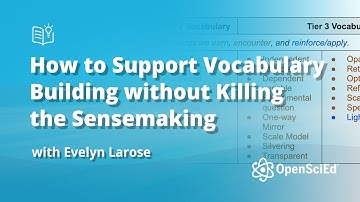 How to support Vocabulary Building without Killing the Sensemaking | OpenSciEd On-Demand Resource