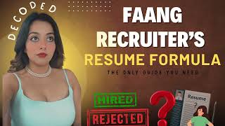 FAANG Recruiter Reveals Resume Tips That Actually Work (Free Template Inside)