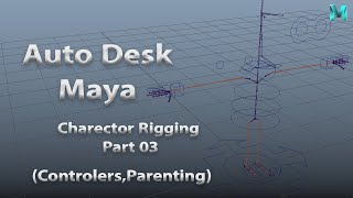 Maya Charector Basic Rigging Tutorials |Part-3| Controlers,Parenting - Auto Desk Maya
