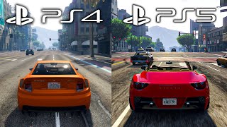 GTA 5 - PS5 vs PS4 Direct Graphics Comparison (4K 60FPS)