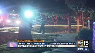 Man stabbed with visiting friends in Glendale