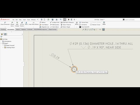 Convenient Dimensioning with the SOLIDWORKS Hole Callout Tool