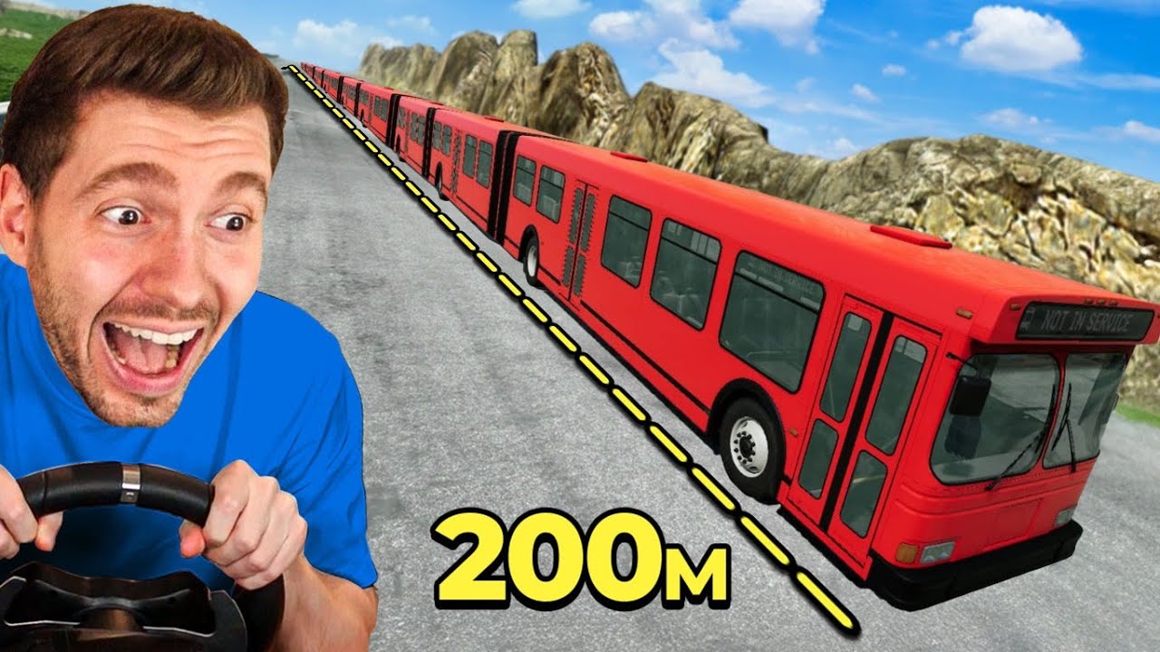 200 METROS DE ÔNIBUS descendo a ladeira do BeamNG Drive!