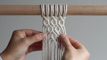 DIY Macramé Tutorial: Klein ruitpatroon met dubbele halve steekknopen!