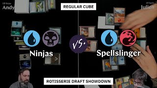 Roto Draft Showdown! UB Ninjas vs. UR Spellslinger — Regular Cube Rotisserie Draft Decks