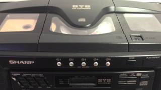SHARP WQ-CH800E 5 Disc CD Radio Cassette Ghettoblaster