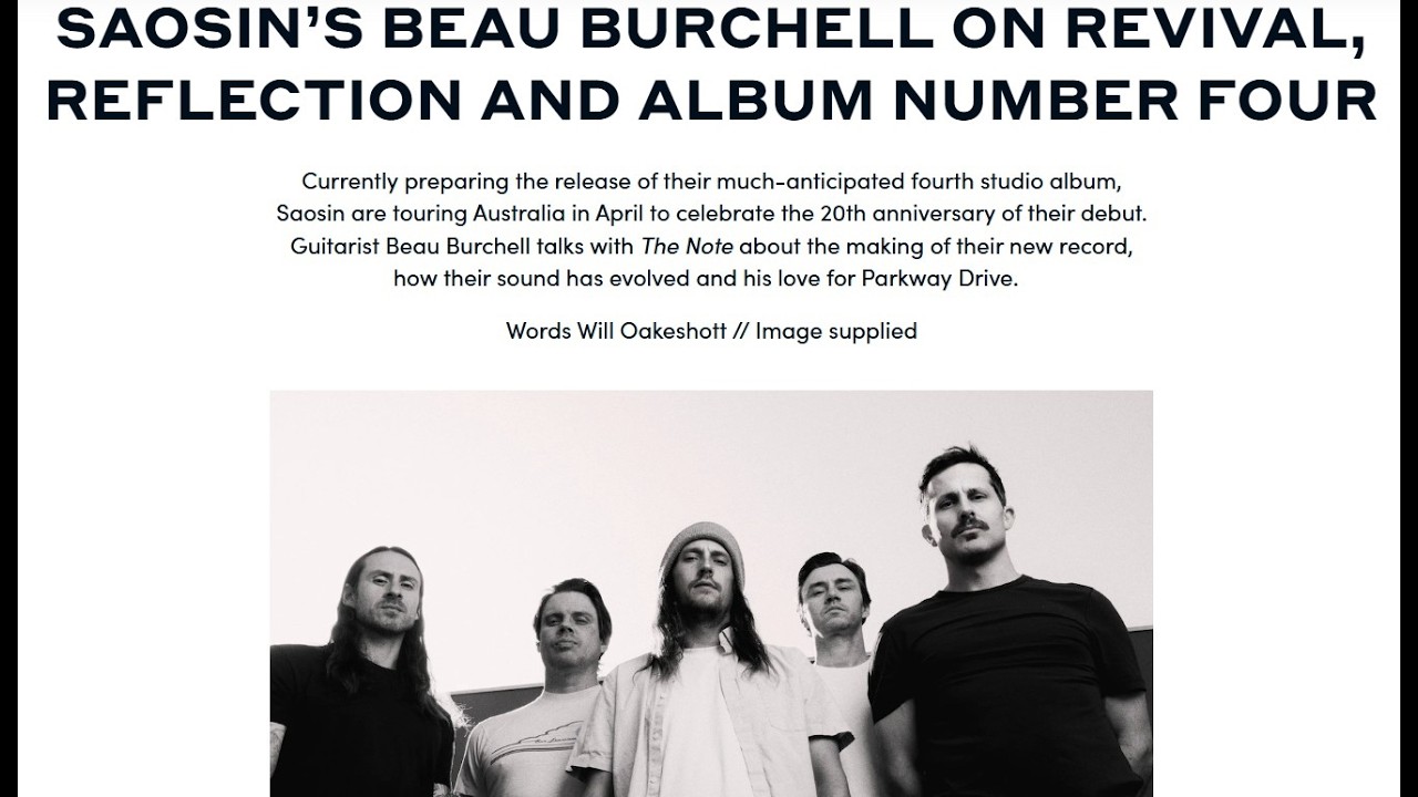 Will Oakeshott (The Note Mag) interviews Beau Burchell, guitarist/producer for Saosin.