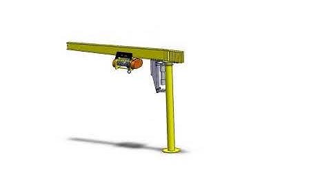 JIB CRANE ! CAD CAM SOLIDWORKS TUTORIAL
