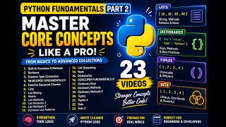 Python Fundamentals Part 2 | Lists, Dictionaries, Tuples & Sets | Python for Beginners