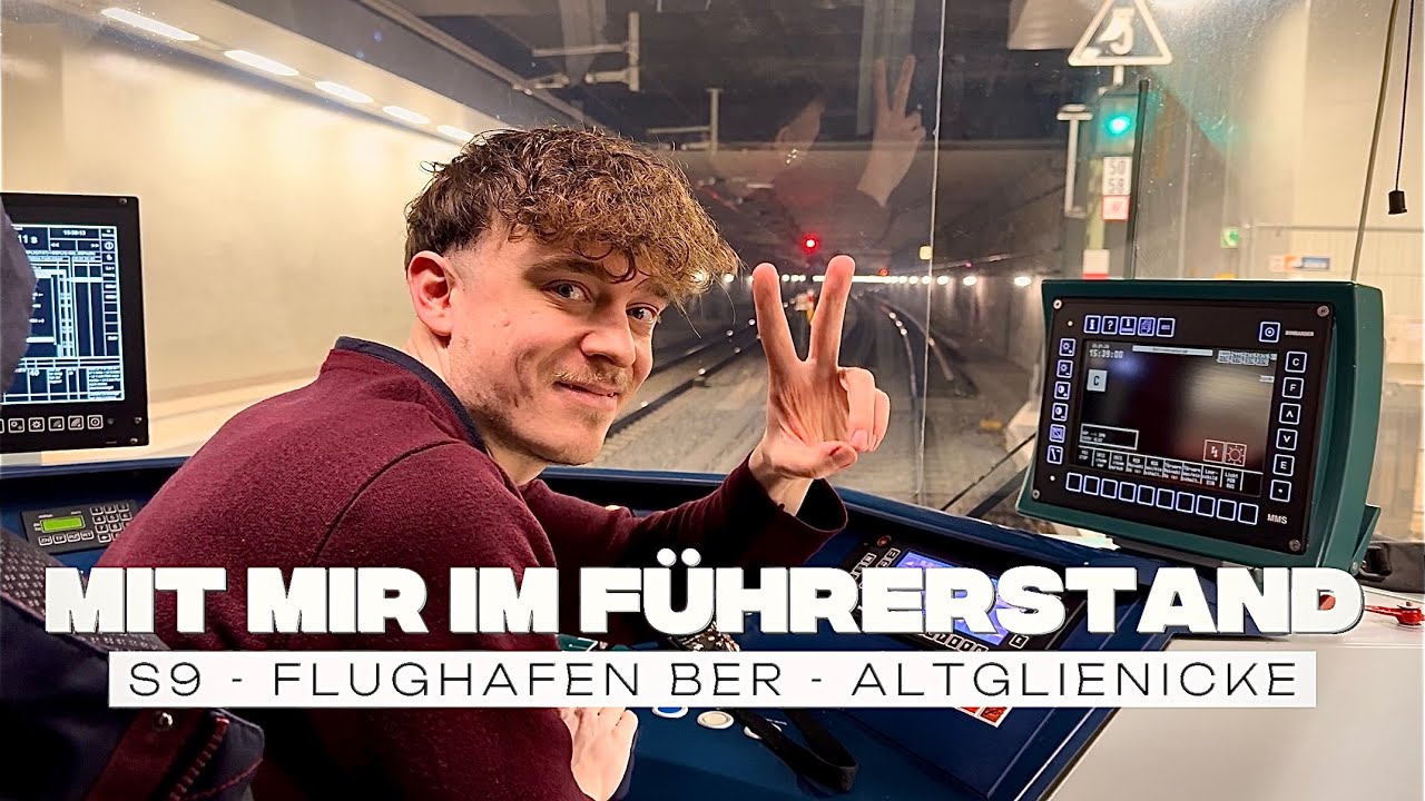 Mit mir im Führerstand l vom Flughafen in den Sonnenuntergang🚈🌅 l 4K