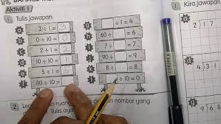 Buku Aktiviti Matematik Tahun 2 muka surat 80 bahagi