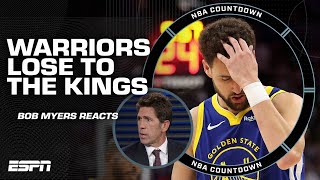 Bob Myers reacts to Warriors missing playoffs \& praises Steph, Klay \& Draymond | NBA Countdown