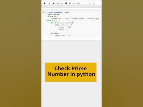Check Prime Number in Python #python #pythonprogramming #pythontutorial ...
