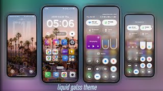 💀 Xiamoi Chinese theme 4 toggle control Centre with liquid galss effect | HyperOS 3.1 theme ⚡