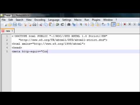 Web Design 101 - Tutorial #1: Creating a Basic XHTML Template