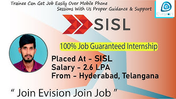 Congrats, Lukka | OJT Trainee at EVISION | 2.6 LPA | Got Placed as Associate Data Analyst in "SISL"