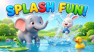Splash Splash Song 💦 | Elephant Water Play 🐘 | Bunny Boo Kids Songs &amp; Nursery Rhymes 🎵